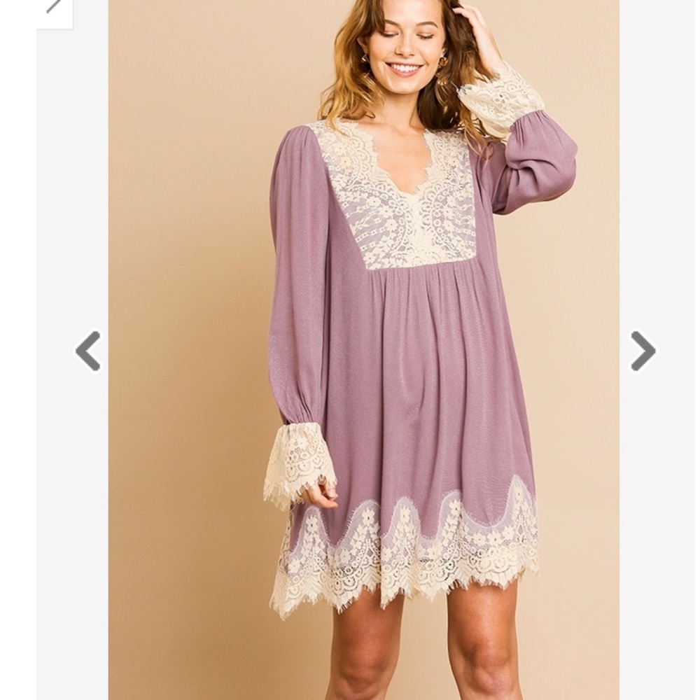 💥SALE💥Umgee - Lace Trim Dress